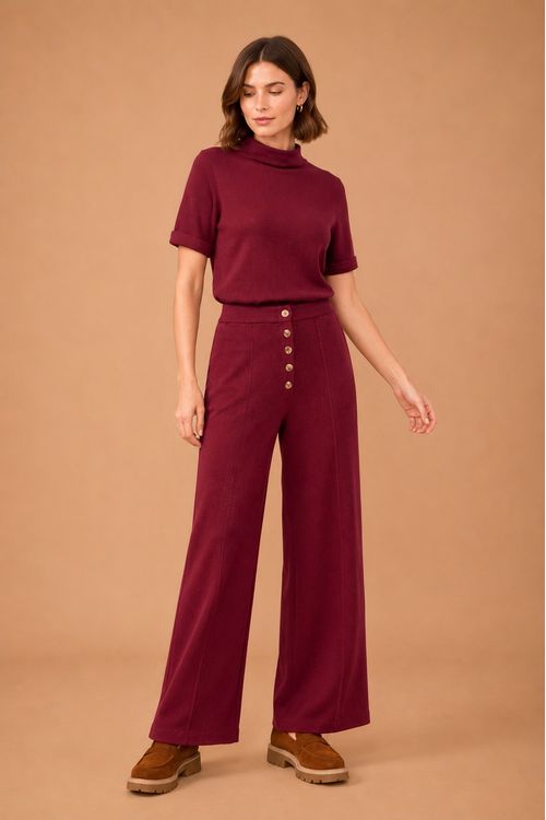calca heritage botoes bordo